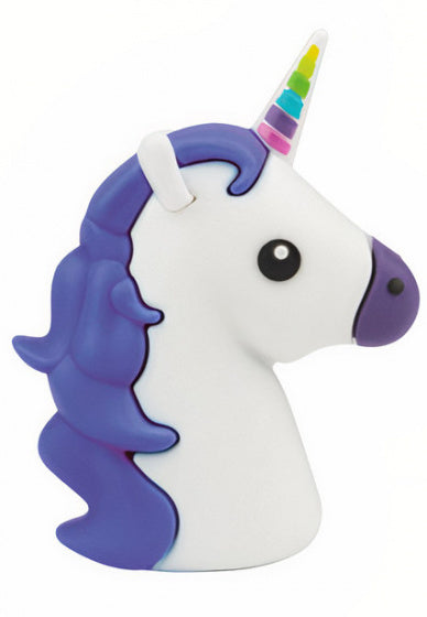 powerbank Unicorn 2400 mAh 11,5 x 4,5 x 17 cm wit/blauw