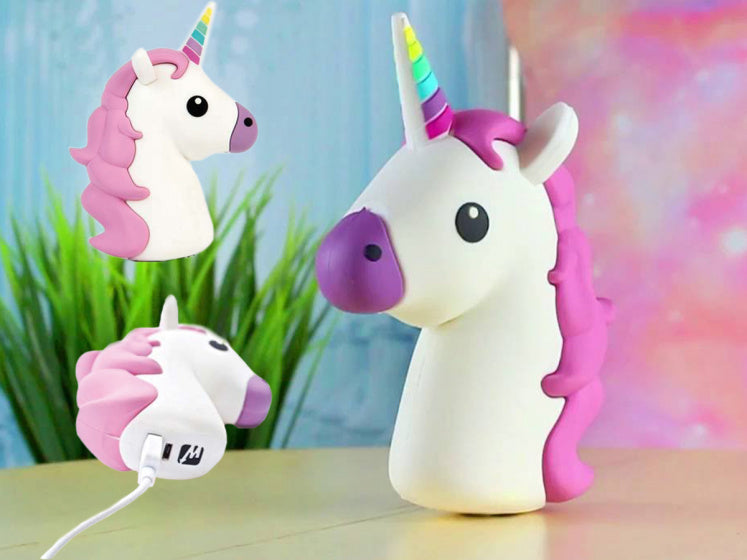 powerbank Unicorn 2400 mAh 11,5 x 4,5 x 17 cm wit/blauw