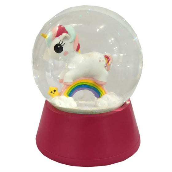 schudbol Unicorn meisjes 16 x 14,5 cm ABS roze/wit