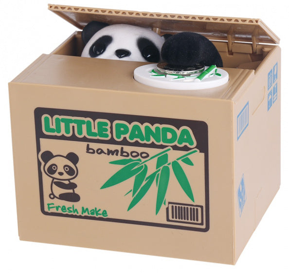 spaarpot panda junior 12 x 9 x 10 cm naturel/groen