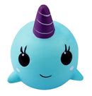 stressbal Walvis 8 x 6 cm siliconen blauw