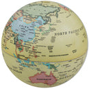 wereldbol led 14 cm PVC ivoorwit