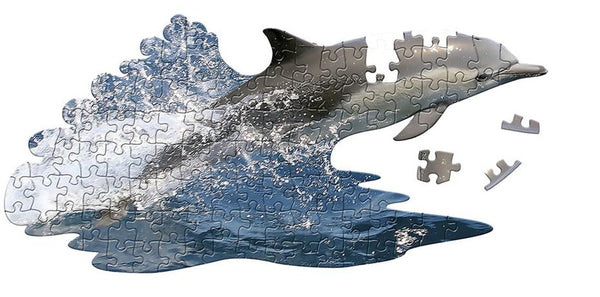 puzzel dolfijn blauw 100 stukjes