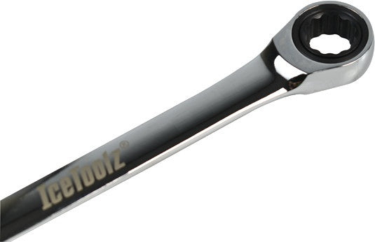Ring-/steeksleutel met ratel 8 mm chroom-vanadium