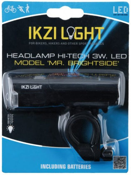 Koplamp IKZI Mr.Brightside hi-tech 3W-LED - zwart
