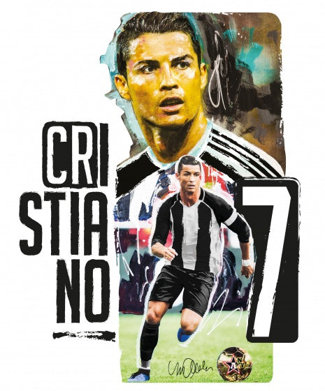 muursticker Cristiano Ronaldo 23 cm