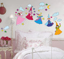 muursticker Fairies meisjes 50 x 70 cm vinyl blauw