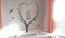muursticker Heart Three 50 x 70 cm vinyl grijs/groen