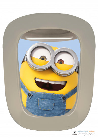 muursticker Minions Air junior 29,7 x 42 cm geel 2-delig