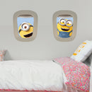 muursticker Minions Air junior 29,7 x 42 cm geel 2-delig