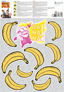 muursticker Minions Banana 29,7 x 42 cm geel 2-delig