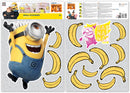 muursticker Minions Banana 29,7 x 42 cm geel 2-delig