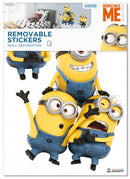 muursticker Minion Finger in Eye junior 50 x 70 cm geel