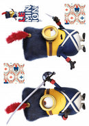 muursticker Minions France 29,7 x 42 cm geel 2-delig