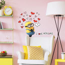 muursticker Minions Love 29,7 x 42 cm geel 2-delig
