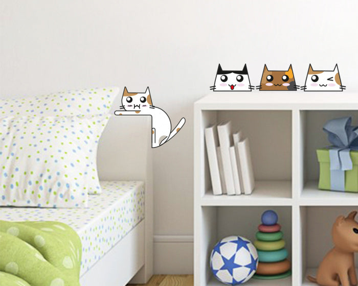 muurstickers Cats A3 vinyl 2 stuks