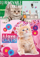 muurstickers Cats junior A3 PVC 2-delig