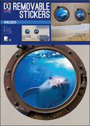 muurstickers Submarine 20 x 30 cm PVC 2-delig