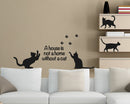 muurstickers Love Cats A3 vinyl zwart 2 stuks