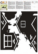 muurstickers Moon Cats A3 vinyl zwart 2 stuks