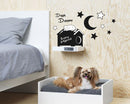 muurstickers Moon Dogs A3 vinyl zwart 2 stuks