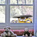 raamsticker Minions Manhole 24 x 34 cm geel 2-delig