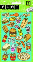 stickervel Fast Food junior 19 x 10 cm papier beige