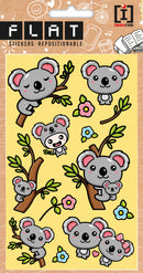 stickervel Koala junior 19 x 10 cm papier grijs