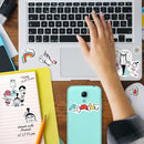 stickervel Minions Family junior 19 x 11 cm oranje