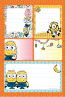 stickervel Minions junior 19 x 11 cm oranje 2 stuks