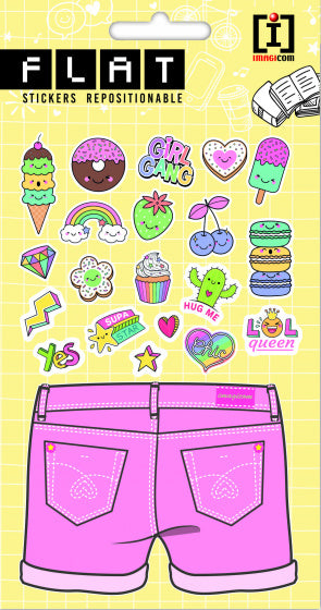stickervel Pants junior 19 x 10 cm PVC roze