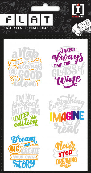 stickervel Phrases junior 19 x 10 cm PVC grijs