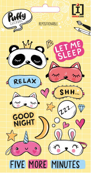 stickervel Puffy Sleep junior vinyl 20 stuks
