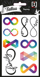 stickervel Tattoo Infinity junior papier 9 stuks