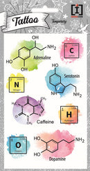 tattoo Chemical Symbols junior PVC 8 stuks