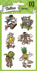 tattoo Krokodil junior PVC groen 6 stuks