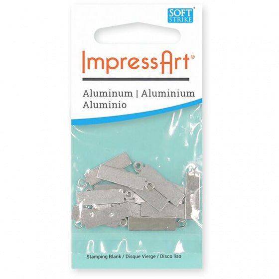 aluminium label 20 stuks 2 x 0,5 cm zilver