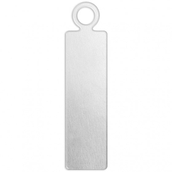 aluminium label 20 stuks 2 x 0,5 cm zilver