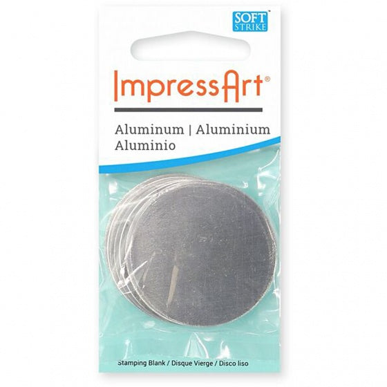 aluminium label 3,8 cm rond 6 stuks zilver