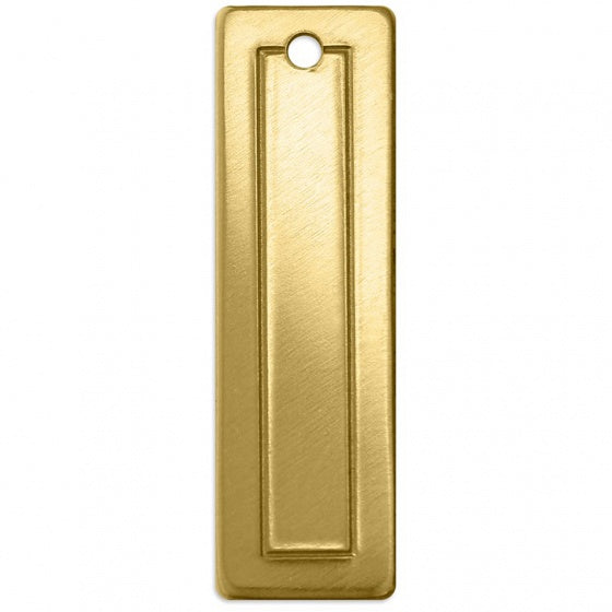 koper label 4,5 x 1,1 cm 4 stuks goud