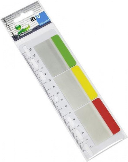 indextabs op liniaal 50 x 38 mm folie 3 x 10 vellen