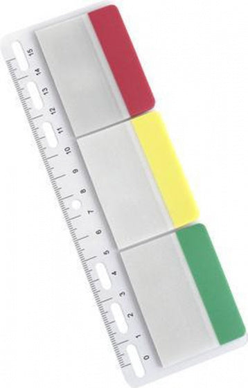 indextabs op liniaal 50 x 38 mm folie 3 x 10 vellen