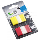 plakstrip Info Flags 25x43mm geel/rood 2 x 50 vellen