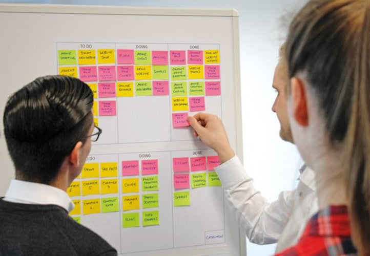 Info Notes IN-8761-08 Zelfklevende Kanban Planner 8 Vel Van 30x50,8cm Incl 3 Blok Sticky Notes