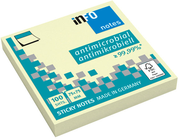 post-its hygiënisch 7,5 cm papier geel 100 stuks