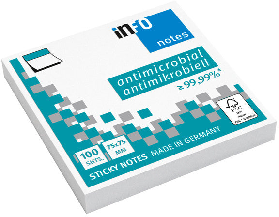 post-its hygiënisch 7,5 cm papier wit 100 stuks