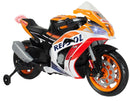 elektrische kindermotorfiets Repsol 12V oranje/wit