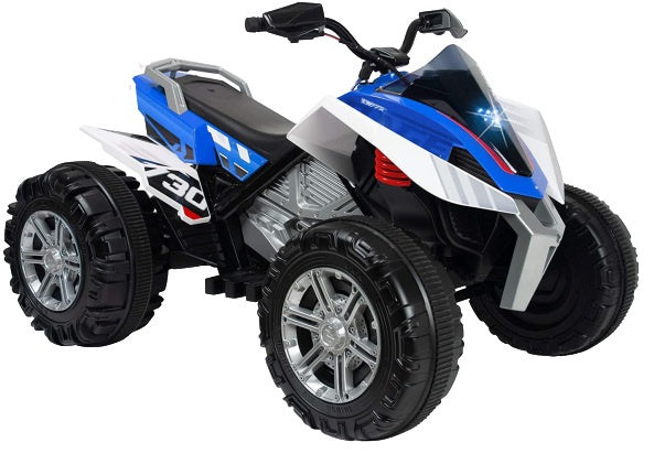 elektrische kinderquad Rage 12V blauw/wit