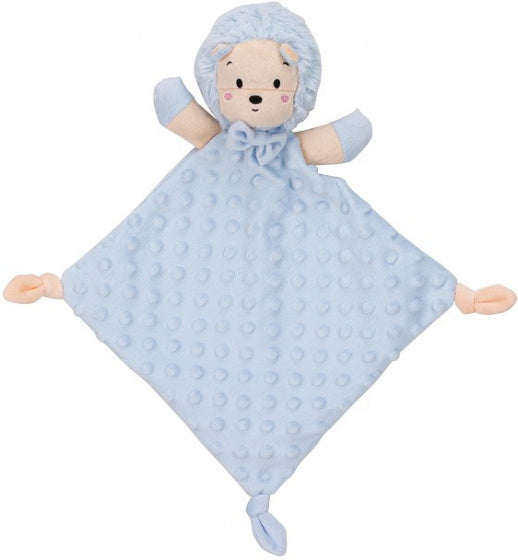 knuffeldoekje egel 28 x 17 cm polyester lichtblauw