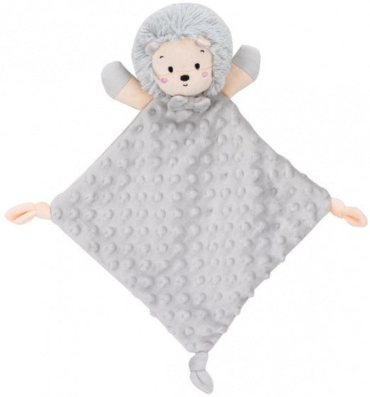 knuffeldoekje egel 28 x 17 cm polyester lichtgrijs